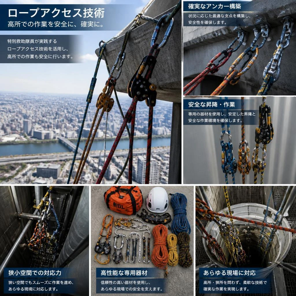 高所作業にも安心のHUSTLERの技術