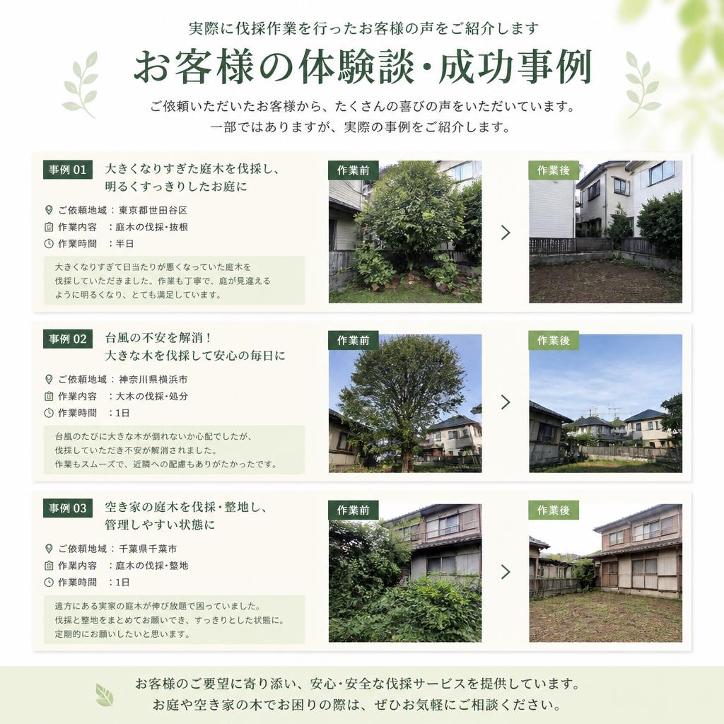 実績とお客様の声